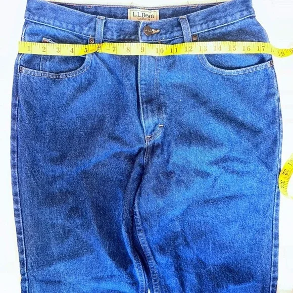 NWOT Men’s 34 x 32 LL Bean Dark Wash Classic Fit Denim Blue Jeans